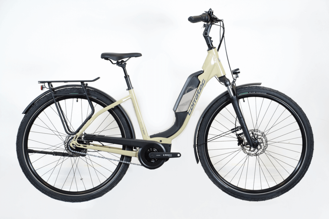Corratec E-Power Urban 28 Fusion Tube AP5 8S  US45 cm '23  bézs elektromos kerékpár