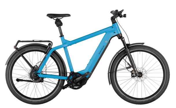 RM Charger3 GT vario HS 46 cm '22 light blue electric bike (625Wh, Kiox, front basket, comfort kit, with lock bag)