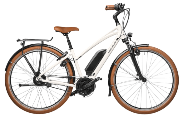 RM Cruiser Mixte vario 50 cm '22 cream-colored electric bike (500Wh, Intuvia, frame bag, with lock bag)