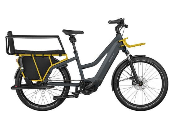RM Multicharger Mixte GT vario 750 TR47 cm '23 szürke/sárga elektromos kerékpár (750Wh, Kiox300, zár táskával)