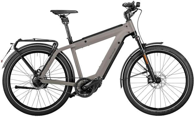 RM Supercharger GT vario HS HE53 cm '23 gray electric bike (1250Wh, Kiox, front rack, with lock bag)