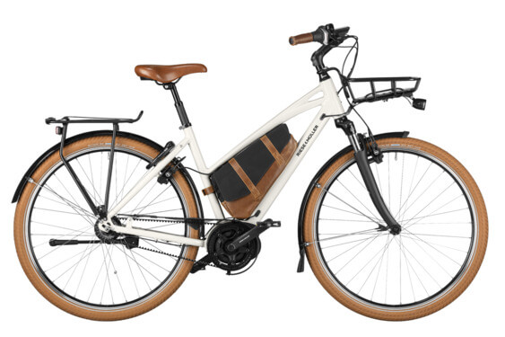 RM Cruiser2 Mixte silent TR50 cm '24 cream electric bike (725Wh, Kiox 300 Front rack, Lock with bag)