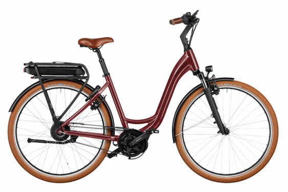 RM Swing4 silent US51 cm '24 burgundy electric bike (500Wh, Kiox 300 Front basket, with side baskets, lock bag)