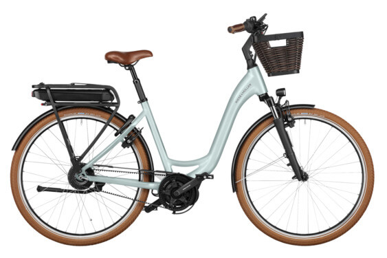 RM Swing4 vario US43 cm '24 green electric bike (500Wh, Kiox 300 Front basket, Lock with bag)