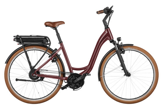RM Swing4 vario US46 cm '24 burgundy electric bike (500Wh, Kiox 300 Front basket and rear basket, with lock bag)