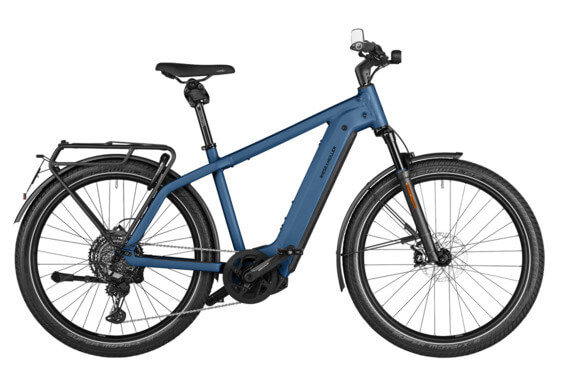 RM Charger4 GT touring HS HE56 cm '25 blue electric bike (750Wh, Cockpit, Kiox 300, Comfort kit, GX, front rack, lock with bag)