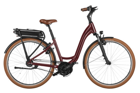 RM Swing4 silent US43 cm '25 burgundy electric bike (500Wh, Intuvia 100, lock with bag, front basket)